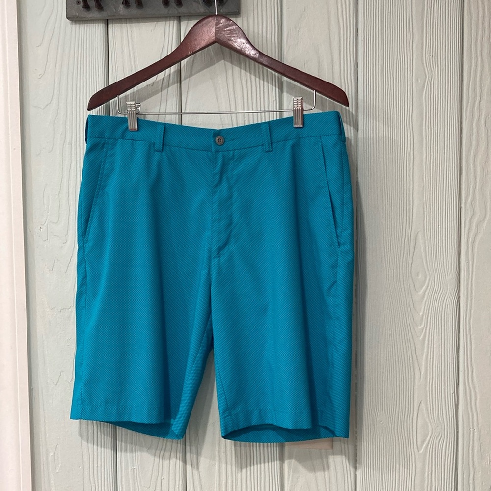 PGA Tour Blue Flat Front Shorts Lightweight Casual Wear